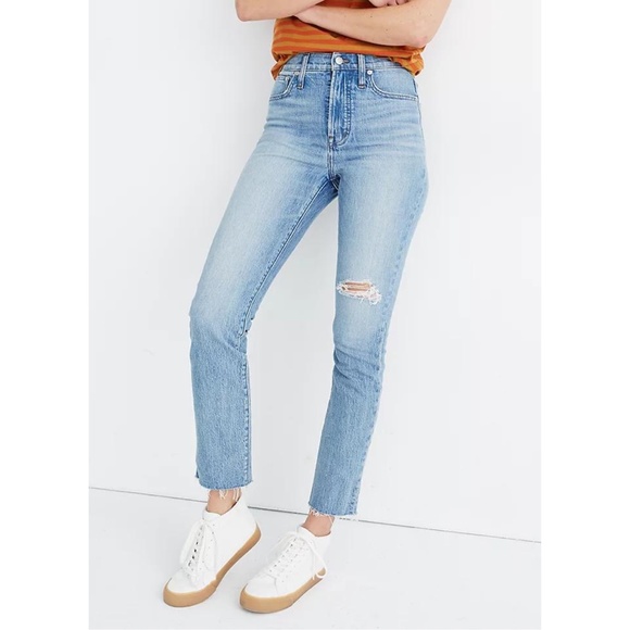 Madewell The Perfect Vintage Crop Jean in Rosabelle Wash Comfort Stretch Edition - Picture 1 of 16